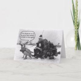 Lönsam gäss Replace Reindeer-julkort Helgkort