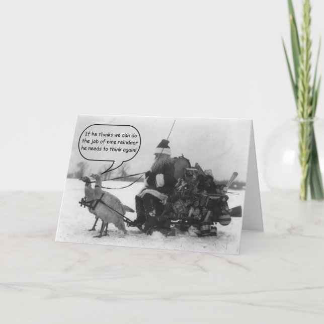 Lönsam gäss Replace Reindeer-julkort Helgkort (Framsida)