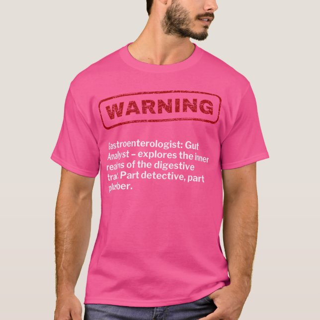 Lönsam Gastroenterolog Gi Gut Doktor Warning Sar T Shirt (Framsida)