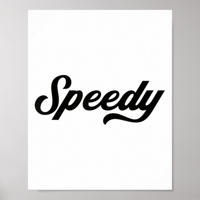 Lönsam gåva Speedy , Uni-vuxnas, Blue, Sma Poster (Framsidan)