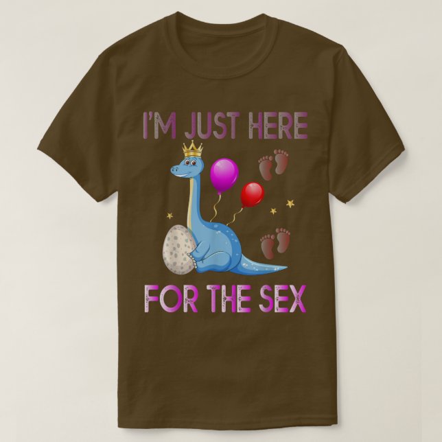 Lönsam gender avslöjar gravid dinosaurs baby anoun t shirt (Design framsida)