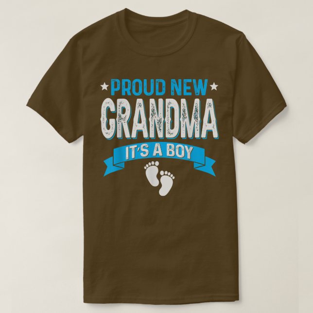 Lönsam Gender för familjen Reveal Proud New Grandm T Shirt (Design framsida)