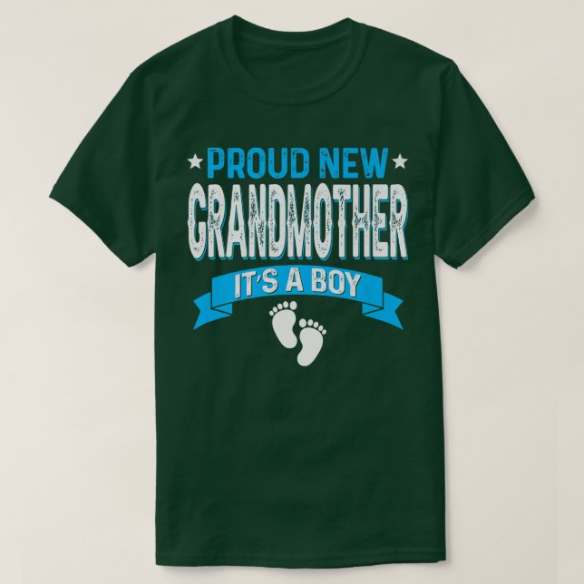 Lönsam Gender för familjen Reveal Proud New Grandm T Shirt (Design framsida)