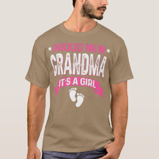 Lönsam Gender för familjen Reveal Proud New Grandm T Shirt