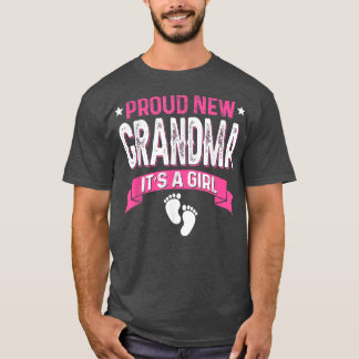 Lönsam Gender för familjen Reveal Proud New Grandm T Shirt