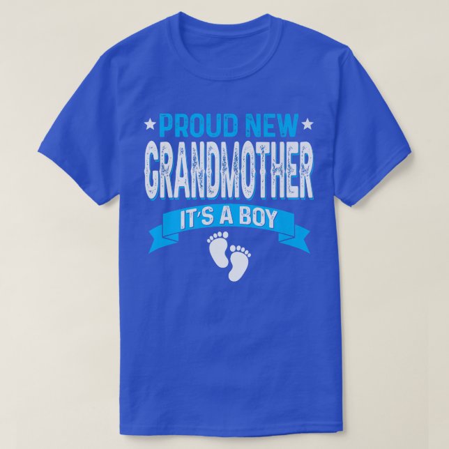 Lönsam Gender för familjen Reveal Proud New Grandm T Shirt (Design framsida)
