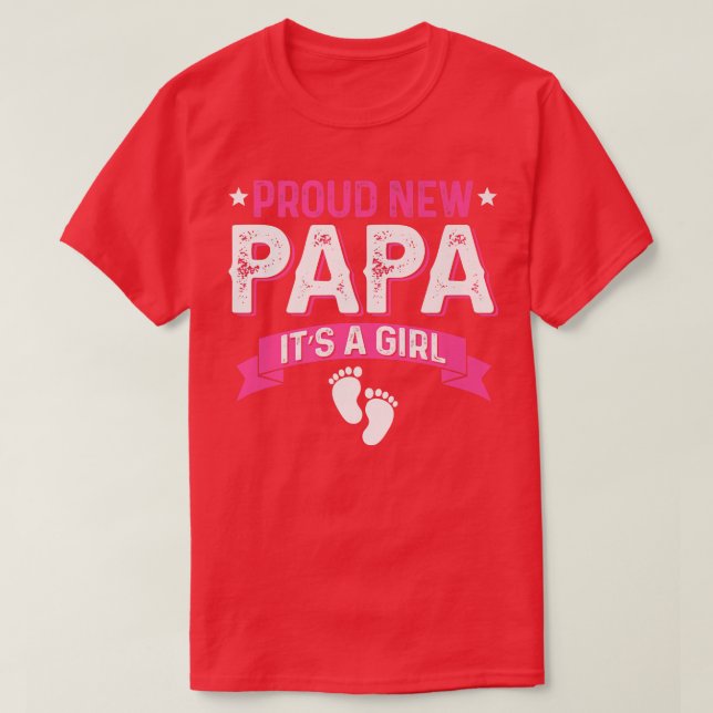 Lönsam Gender för familjen Reveal stolt New Pappa  T Shirt (Design framsida)