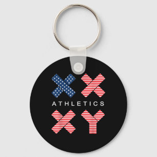 Lönsam Gender Genetic American Flagga Xx Xy Athlet Nyckelring