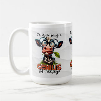 Lönsam Genius Smart-person med Goofy Cows Kaffemugg