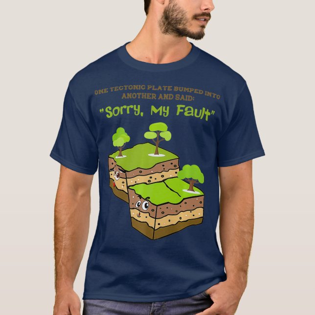 Lönsam geologi Jordbävning Gift Cute Earth Manar T Shirt (Framsida)