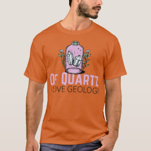 Lönsam geologisk citattecken Menx27s av Quartz i K T Shirt