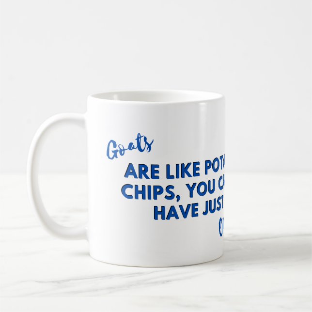 Lönsam getsoffert: Getter är som potatis Chip Blue Kaffemugg (Vänster)