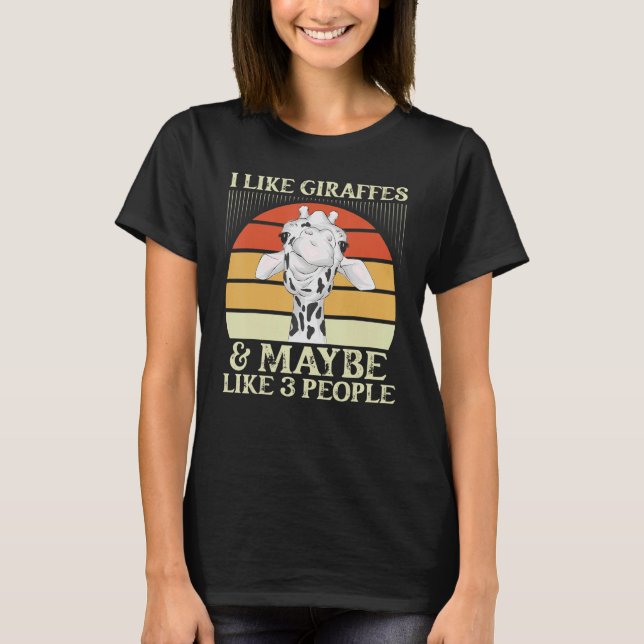 Lönsam Giraffe-design för Giraffe Älskare Safa T Shirt (Framsida)