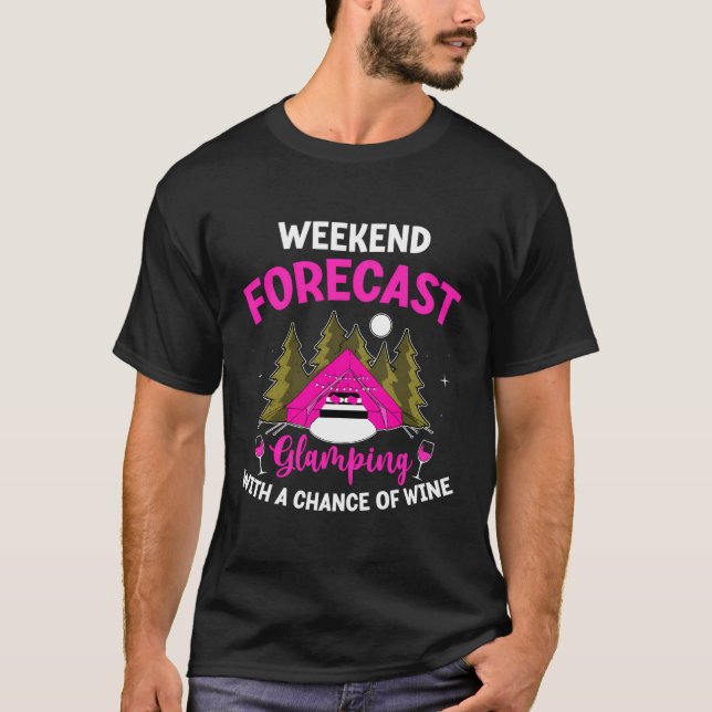 Lönsam Glamping-Vin-design för en Lycklig Glamper T Shirt (Framsida)