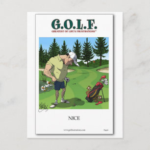 Lönsam golfbild vykort