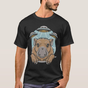 Lönsam grafik, Capybara Selfie med UFO:s Konstig T Shirt