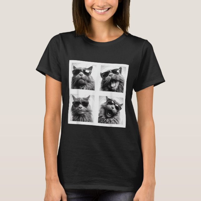 Lönsam grafik Cat Photobooth Selfie Funny _1 T Shirt (Framsida)