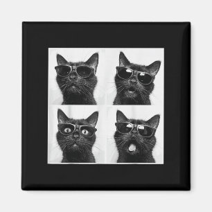 Lönsam grafik Cat Photobooth Selfie Funny _2 Magnet