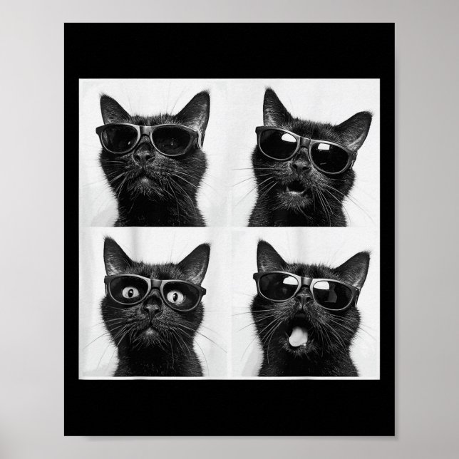 Lönsam grafik Cat Photobooth Selfie Funny _5 Poster (Framsidan)