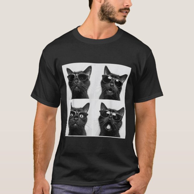 Lönsam grafik Cat Photobooth Selfie Funny _5 T Shirt (Framsida)