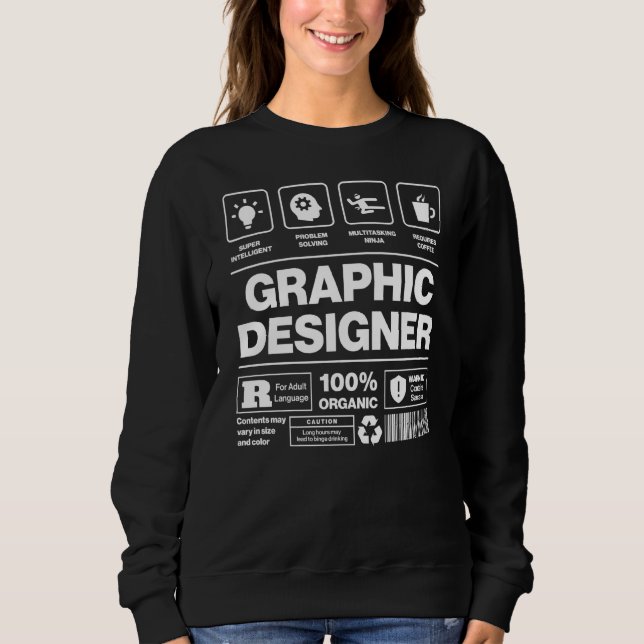 Lönsam grafik Designer T Shirt (Framsida)