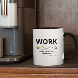 Lönsam granskning | Arbete skulle inte rekommender Mugg