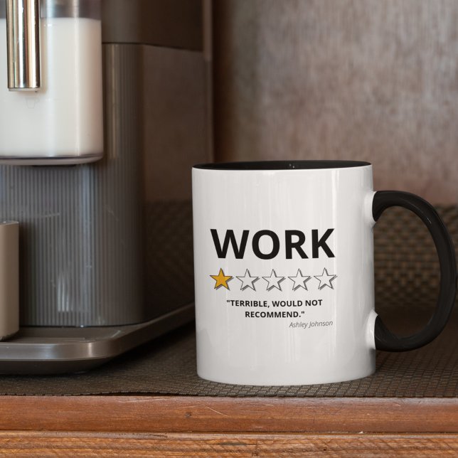 Lönsam granskning | Arbete skulle inte rekommender Mugg (Skapare uppladdad)
