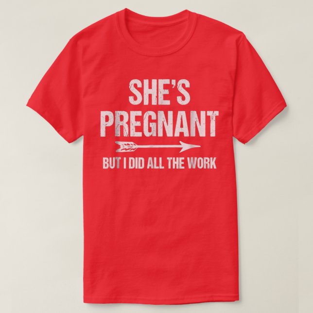 Lönsam Gravid Meddelande för Pappa Baby Reveal T Shirt (Design framsida)