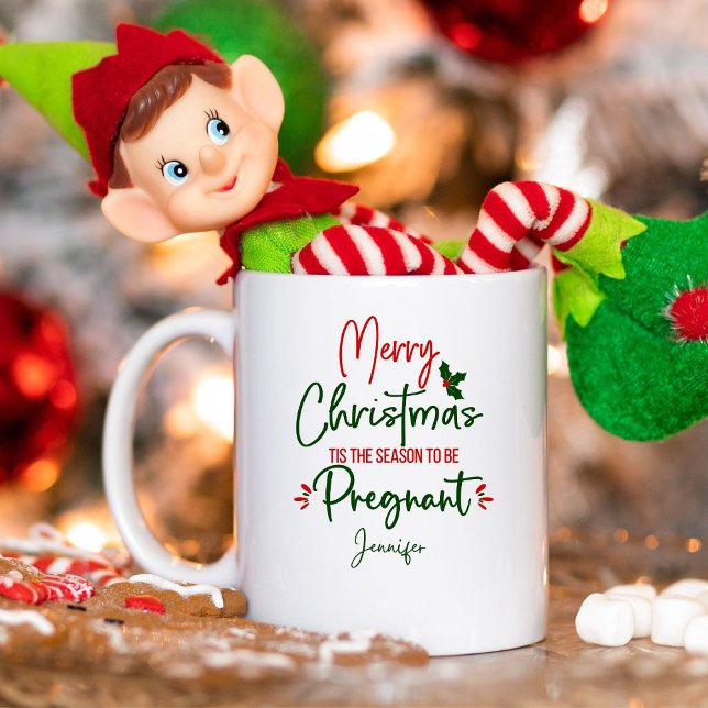 Lönsam Gravid Meddelande jul Kaffemugg (Skapare uppladdad)