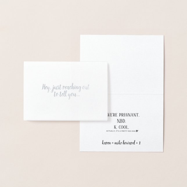 Lönsam Gravid Meddelande om Mini Foil Card Folierat Kort (Display)