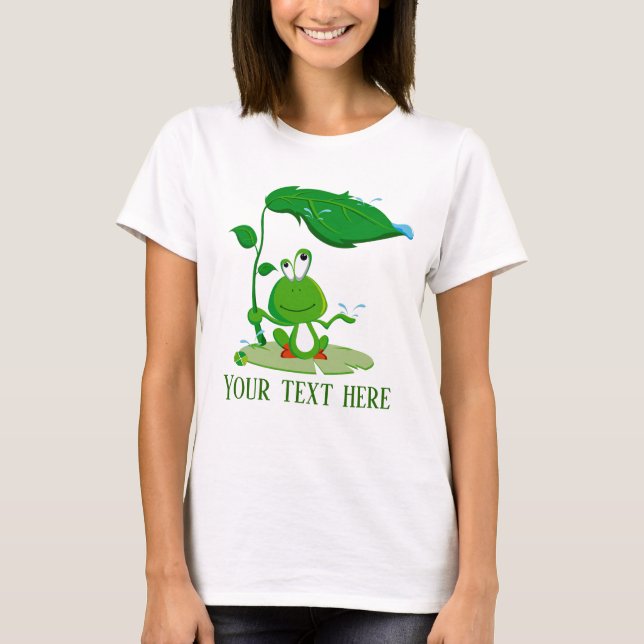 Lönsam groda lägger till text t shirt (Framsida)