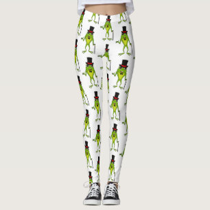 Lönsam groda med top hat tecknad leggings