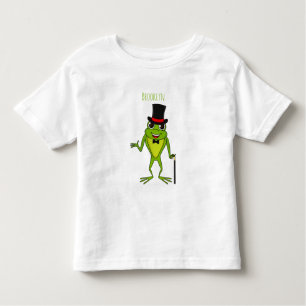 Lönsam groda med top hat tecknad t shirt
