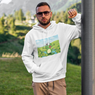 Lönsam groda med Tunga ut Hoodie