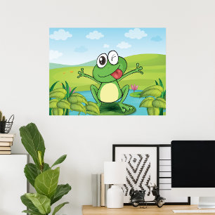 Lönsam groda med Tunga ut Poster