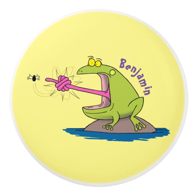 Lönsam groda och fluggroda tecknad knopp (Framsidan)