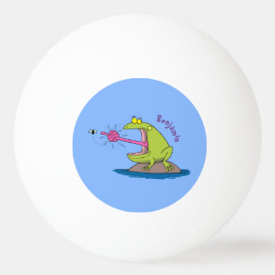 Lönsam groda och fluggroda tecknad pingisboll