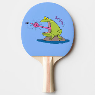 Lönsam groda och fluggroda tecknad pingisracket