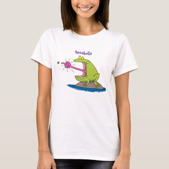 Lönsam groda och fluggroda tecknad t shirt (Framsida)