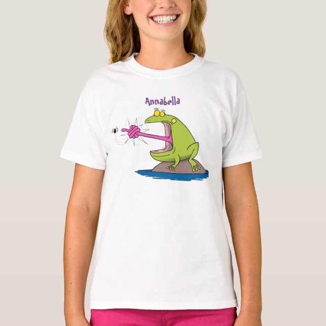 Lönsam groda och fluggroda tecknad t shirt (Framsida)