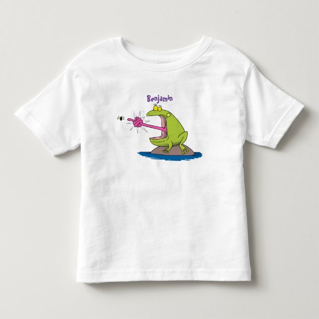 Lönsam groda och fluggroda tecknad t shirt (Framsida)