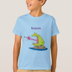 Lönsam groda och fluggroda tecknad t shirt