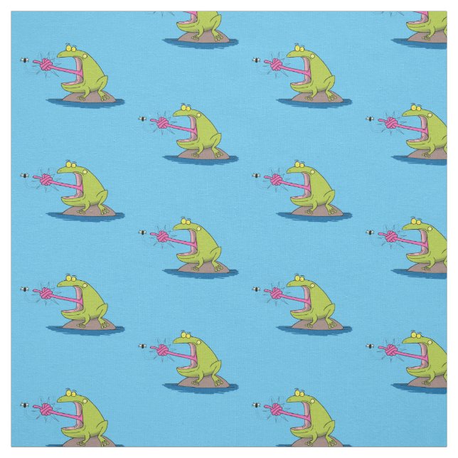 Lönsam groda och fluggroda tecknad tyg (Provkarta)