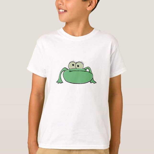 Lönsam groda tecknad teckning motif mönster t shirt (Framsida)