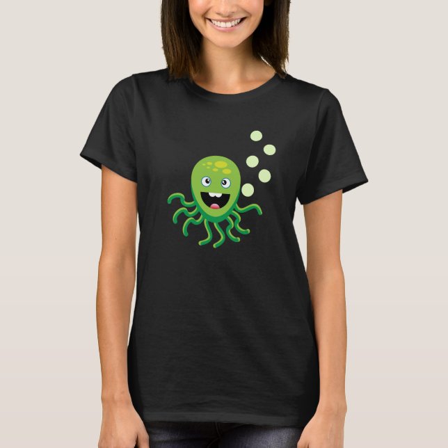 Lönsam grönt, bltopi tee shirt (Framsida)