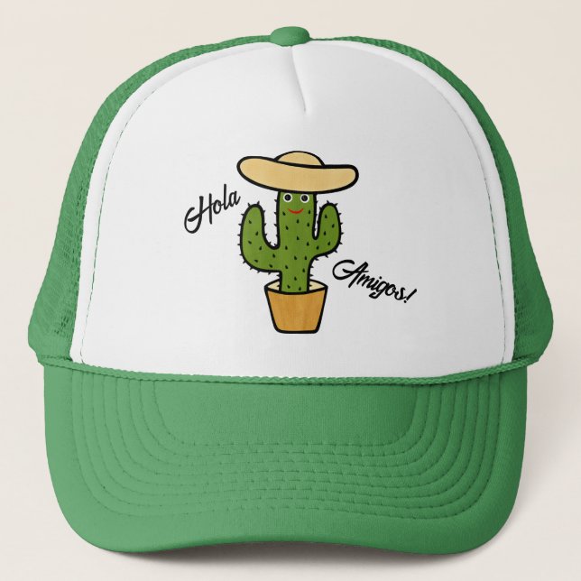 Lönsam grönt cactus keps (Framsida)