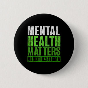 Lönsam Grönt Mental Health S Awareness Avslutar mö Knapp