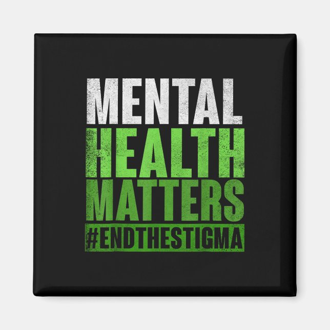 Lönsam Grönt Mental Health S Awareness Avslutar mö Magnet (Framsidan)