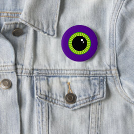 Lönsam Grönt och Lila Monster Eyeball Knapp