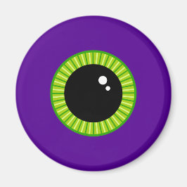 Lönsam Grönt och Lila Monster Eyeball Magnet
